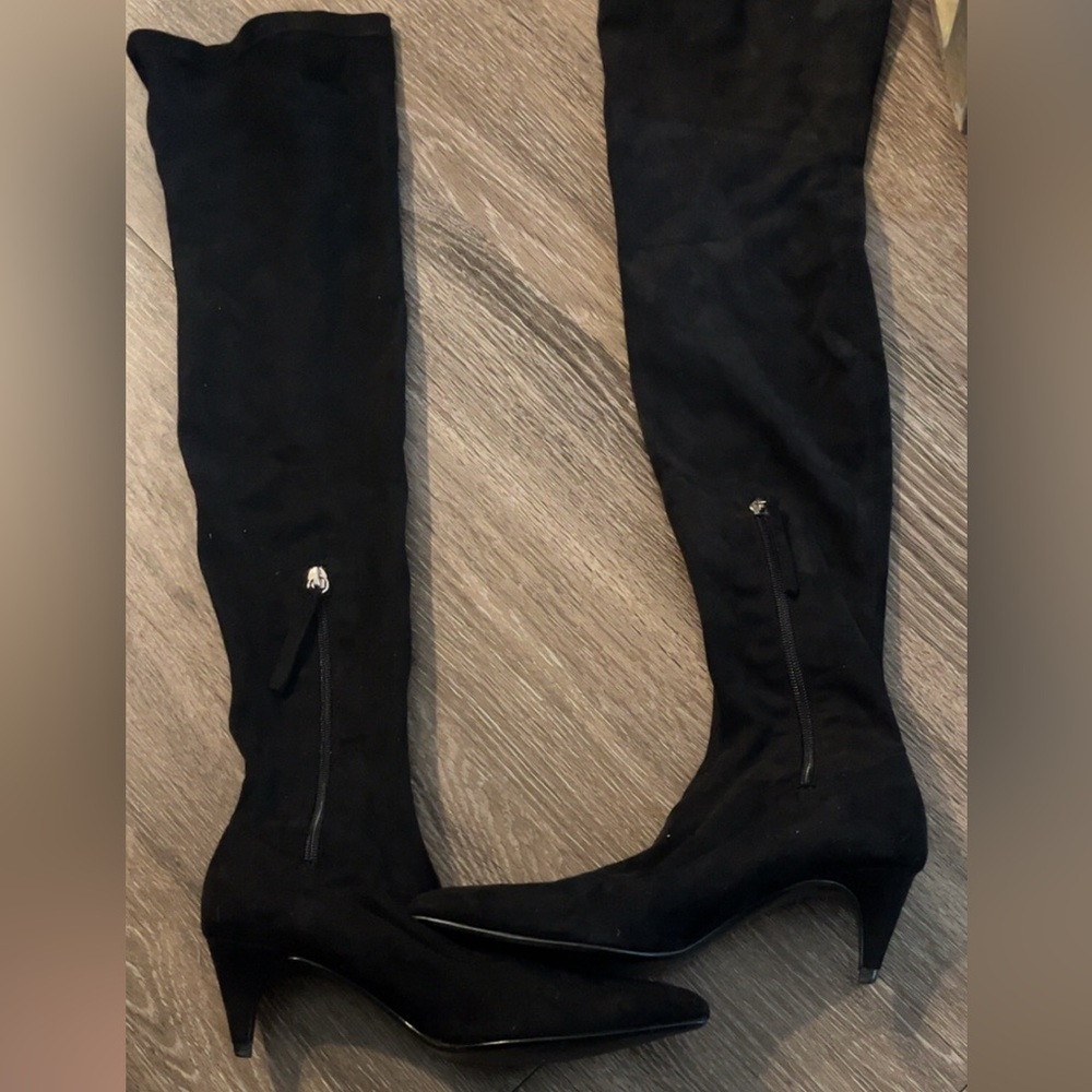 ZARA Over the Knee Boots with Kitten Heel SZ: 38/8